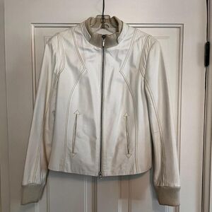 DANIER White Leather Jacket